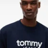 Tommy Jeans-sweatshirt met suède-look en logo Tommy Jeans-sweatshirt met suède-look en logo