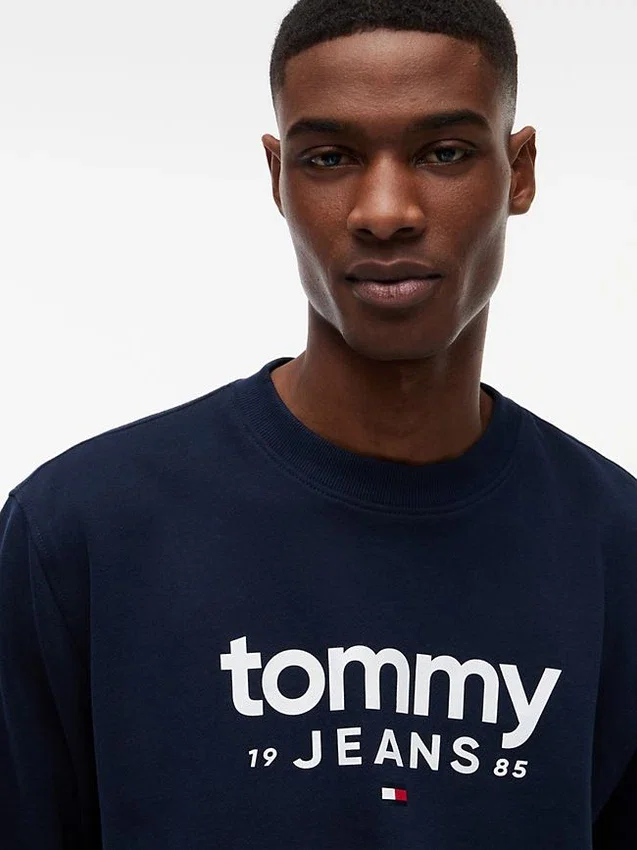 Tommy Jeans-sweatshirt met suède-look en logo Tommy Jeans-sweatshirt met suède-look en logo