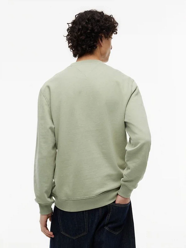 Tommy Jeans-sweatshirt met suède-look en logo Tommy Jeans-sweatshirt met suède-look en logo