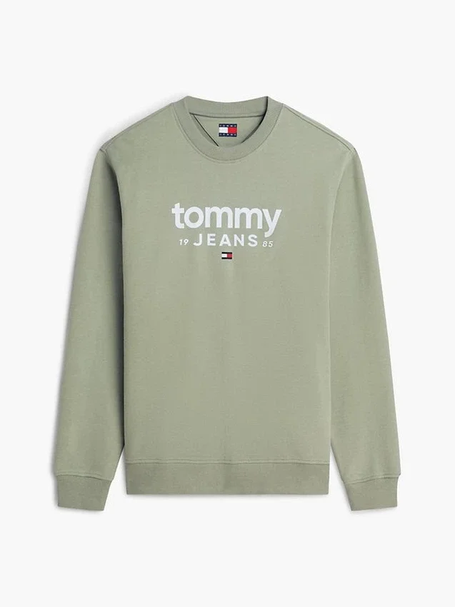Tommy Jeans-sweatshirt met suède-look en logo Tommy Jeans-sweatshirt met suède-look en logo