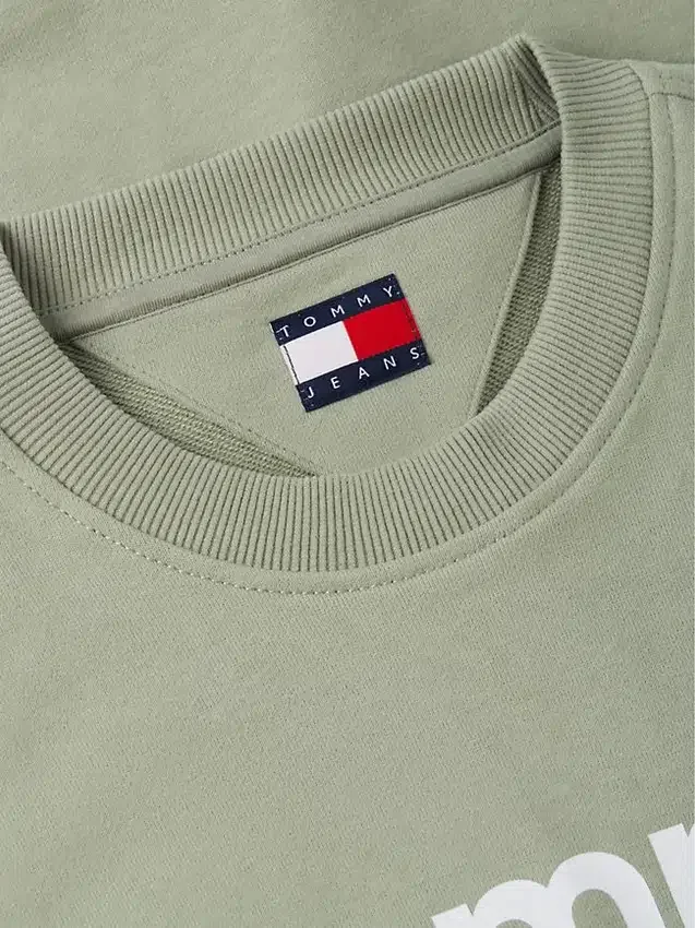 Tommy Jeans-sweatshirt met suède-look en logo Tommy Jeans-sweatshirt met suède-look en logo