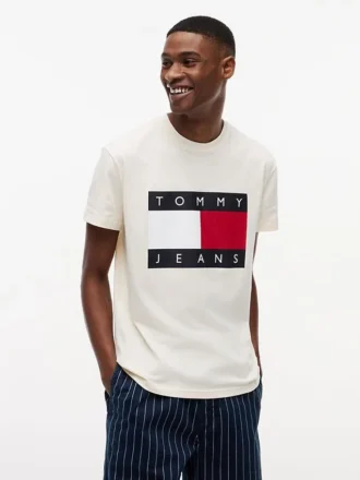 Tommy Jeans T-shirt met groot vlaglogo