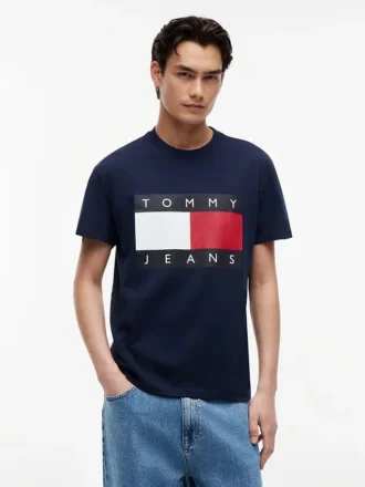 Tommy Jeans T-shirt met groot vlaglogo