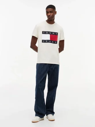Tommy Jeans T-shirt met groot vlaglogo