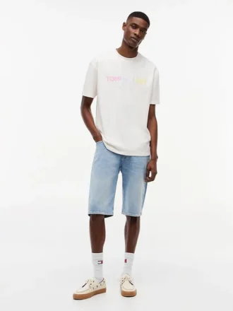 Tommy Jeans T-shirt met logo in kleurverloop