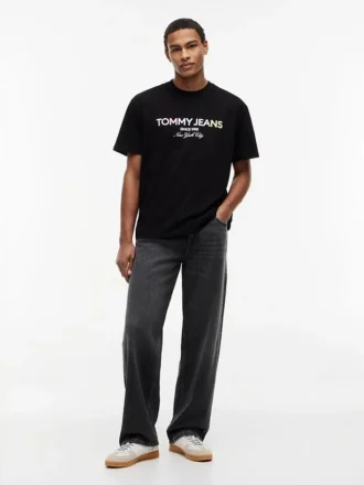 Tommy Jeans T-shirt met logo in kleurverloop Tommy Jeans T-shirt met logo in kleurverloop