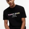 Tommy Jeans T-shirt met logo in kleurverloop Tommy Jeans T-shirt met logo in kleurverloop