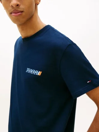 Tommy Jeans T-shirt met logo op de rug