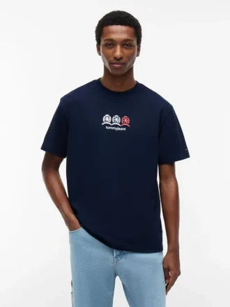 Tommy Jeans T-shirt met Multi-Crest-logo