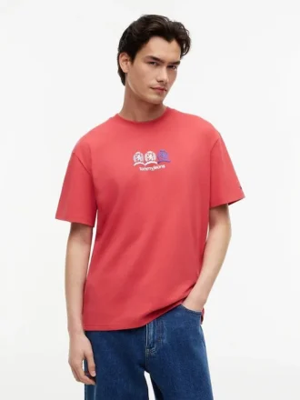 Tommy Jeans T-shirt met Multi-Crest-logo