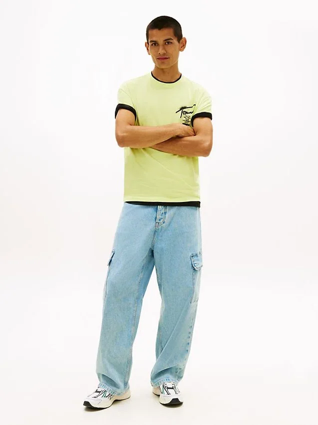Tommy Jeans T-shirt met spuitverf-logo Tommy Jeans T-shirt met spuitverf-logo