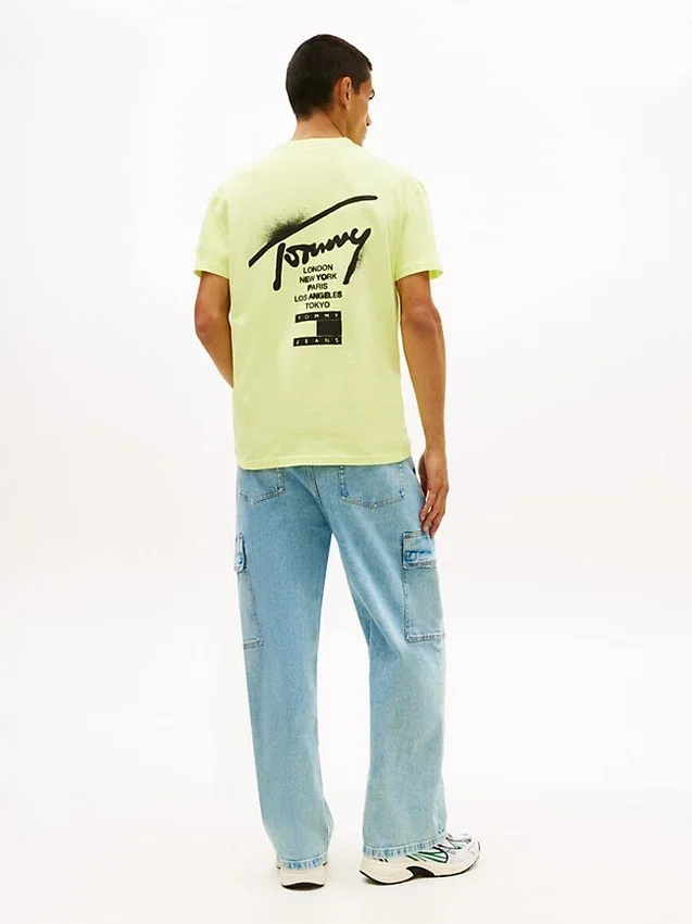 Tommy Jeans T-shirt met spuitverf-logo Tommy Jeans T-shirt met spuitverf-logo
