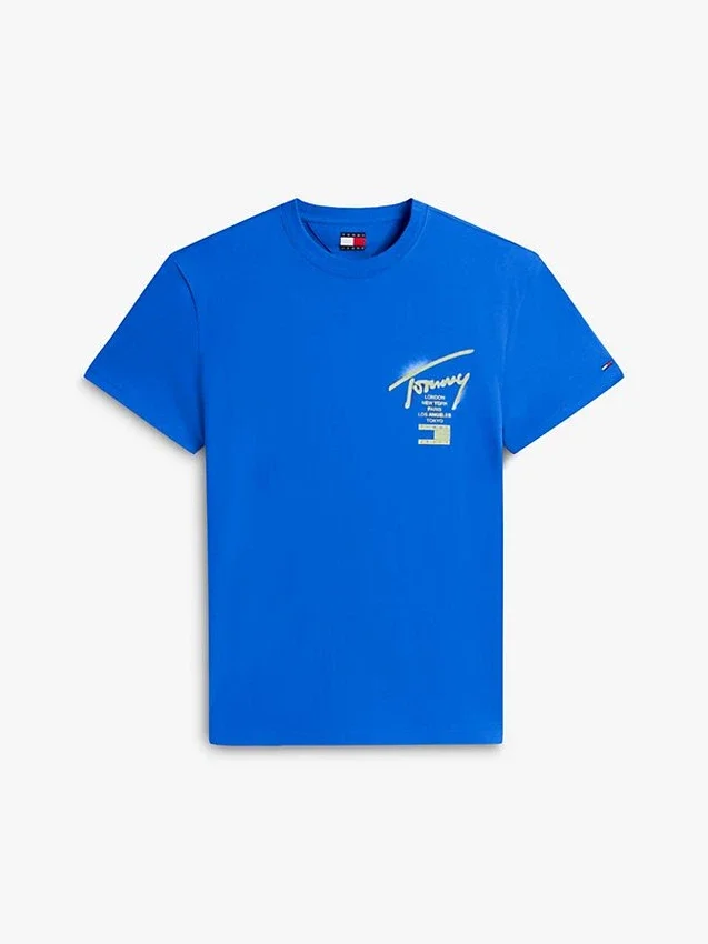 Tommy Jeans T-shirt met spuitverf-logo Tommy Jeans T-shirt met spuitverf-logo