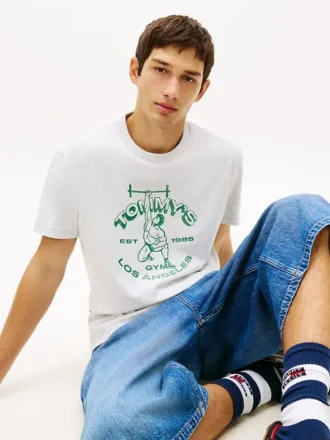 Tommy Jeans T-shirt met Weightlifter-logo