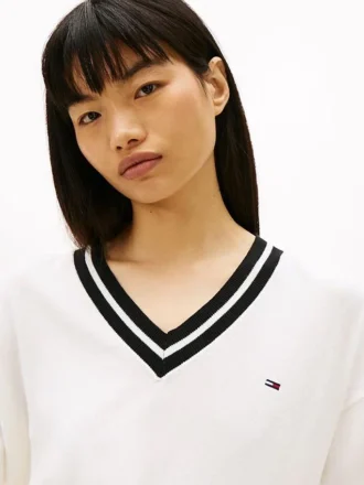 Tommy Jeans Trui met V-hals en relaxte pasvorm Tommy Jeans Trui met V-hals en relaxte pasvorm