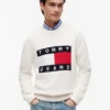 Tommy Jeans-trui met vlaglogo en ronde hals
