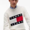 Tommy Jeans-trui met vlaglogo en ronde hals