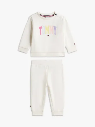 Tommy-logo-set met sweatshirt en broek voor Baby’s