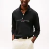 Tommy Logo-sweatshirt met kwartrits Tommy Logo-sweatshirt met kwartrits