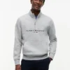 Tommy Logo-sweatshirt met kwartrits Tommy Logo-sweatshirt met kwartrits