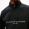 Tommy Logo-sweatshirt met kwartrits Tommy Logo-sweatshirt met kwartrits