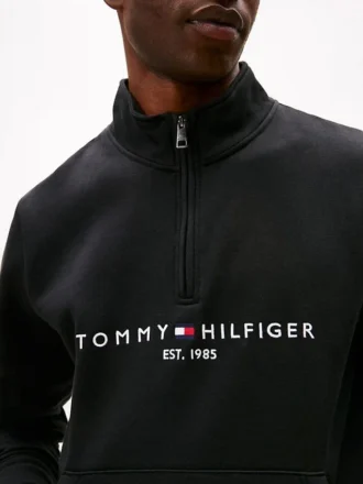 Tommy Logo-sweatshirt met kwartrits