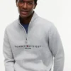 Tommy Logo-sweatshirt met kwartrits Tommy Logo-sweatshirt met kwartrits