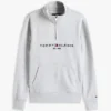 Tommy Logo-sweatshirt met kwartrits Tommy Logo-sweatshirt met kwartrits