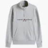 Tommy Logo-sweatshirt met kwartrits Tommy Logo-sweatshirt met kwartrits