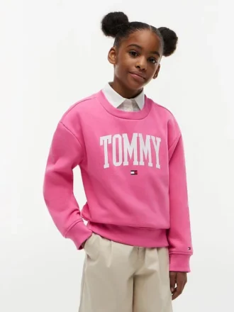 Tommy-logo-sweatshirt voor kinderen