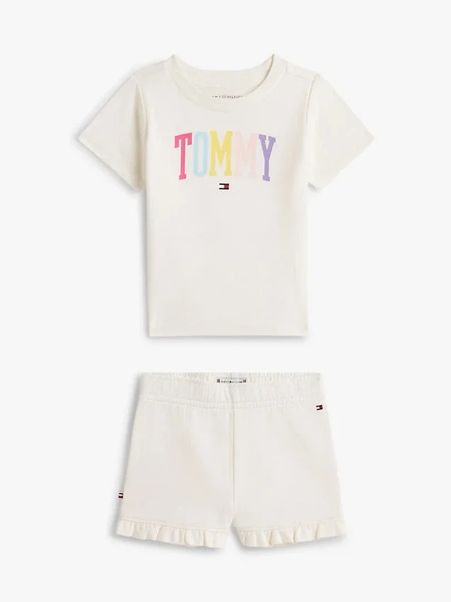 Tommy-logo T-shirt & Shorts set voor Baby’s Tommy-logo T-shirt & Shorts set voor Baby’s