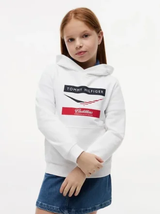 Tommy x Cadillac F1® Team Chevron-hoodie voor kinderen
