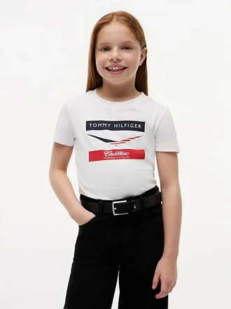 Tommy x Cadillac F1® Team Chevron T-shirt voor kinderen