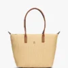 Tote bag van raffia met monogramlogo Tote bag van raffia met monogramlogo