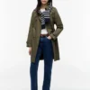 Trenchcoat met dubbele rij knopen en ceintuur Trenchcoat met dubbele rij knopen en ceintuur