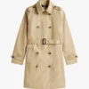Trenchcoat met dubbele rij knopen en ceintuur Trenchcoat met dubbele rij knopen en ceintuur
