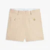 Twill-Shorts met zakken en gouden knopen Twill-Shorts met zakken en gouden knopen