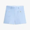 Twill-Shorts met zakken en gouden knopen Twill-Shorts met zakken en gouden knopen