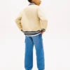 Varsity-bomberjack van gepeacht twill voor kinderen Varsity-bomberjack van gepeacht twill voor kinderen