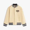 Varsity-bomberjack van gepeacht twill voor kinderen Varsity-bomberjack van gepeacht twill voor kinderen