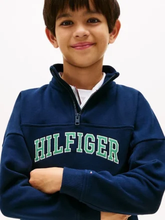 Varsity-sweatshirt met kwartrits voor kinderen