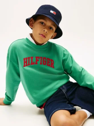 Varsity-sweatshirt met logo voor kinderen