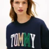 Veelkleurig Tommy-logo-sweatshirt in varsity-stijl