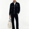 Velours joggingbroek met monogram Velours joggingbroek met monogram
