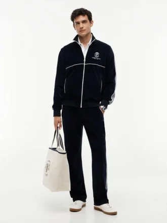 Velours joggingbroek met monogram Velours joggingbroek met monogram