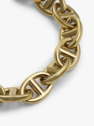 Vergulde maritieme schakelarmband