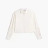 Versierd cropped popeline shirt Versierd cropped popeline shirt