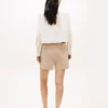 Versierd cropped popeline shirt Versierd cropped popeline shirt