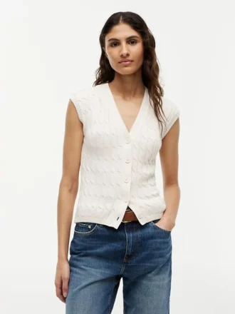 Vest met kabelpatroon