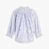 Voile-shirt met plooitjes en ruches Voile-shirt met plooitjes en ruches
